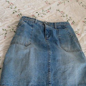 Blue Denim Mini Skirt